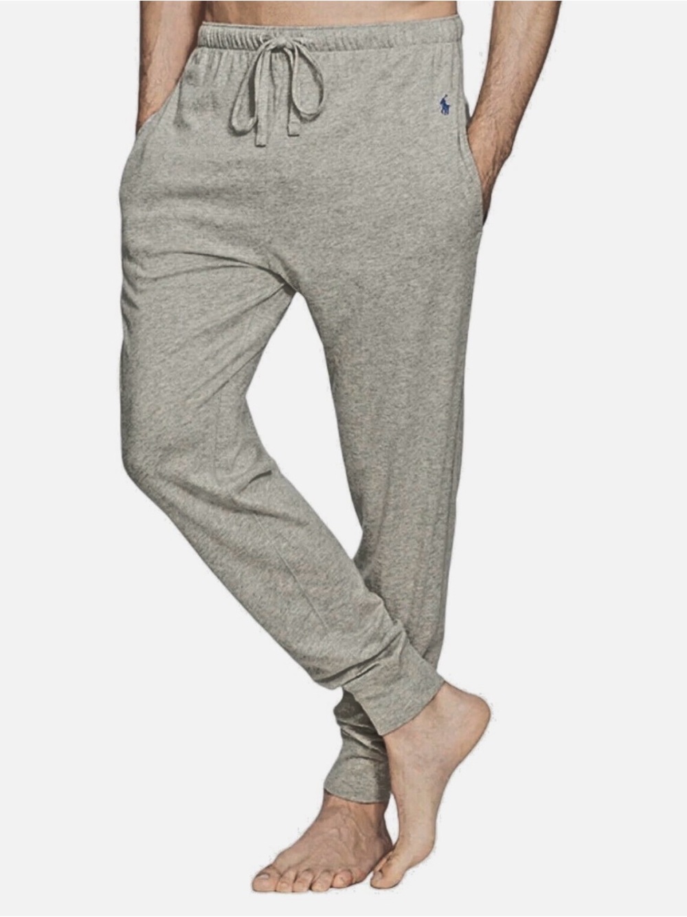 Polo by Ralph Lauren Knit Pajama Lounge Heather Gray Cotton Joggers / Pants